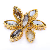 Satin Navette Shape High-Quality Glass Sew-on Nest Hollow Claw Rhinestones WholesaleRhinestone